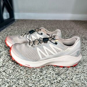 Salomon Sense Ride 4 Womens Size 6 Bungee Trail Running Shoes Peach Orange